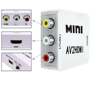 Mini ตัวแปลงสัญญาณ AV TO HDMI Converter HD 1080P AV TO HDMI