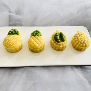 Louting Mooncake แม่พิมพ์ 50g เครื่องตัดคุกกี้ 3D แสตมป์ทุเรียนเค้กถั่วเขียว Mould DIY กดเครื่องมืออบกลางฤดูใบไม้ร่วง Fes