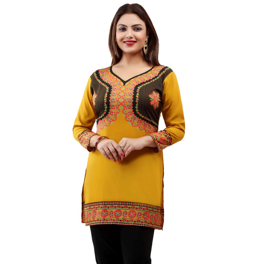 New Short Crepe Kurti