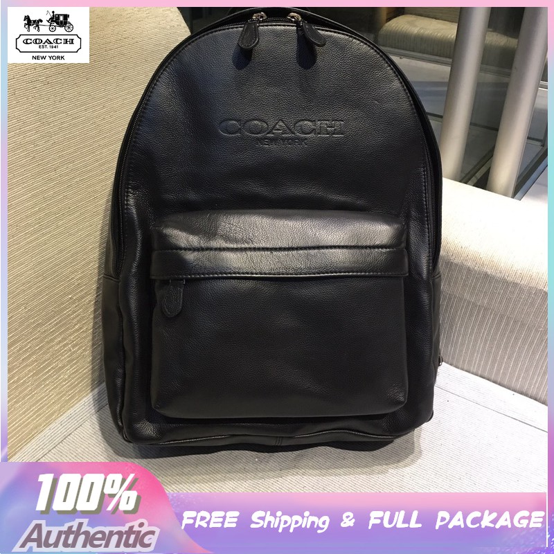 Outlet ส่วนลด Charles Backpack F54786 ผู้ชายและผู้หญิง กระเป๋าเป้สะพายหลัง Coac h กระเป๋าเป้ หนังวัวชั้นแรก