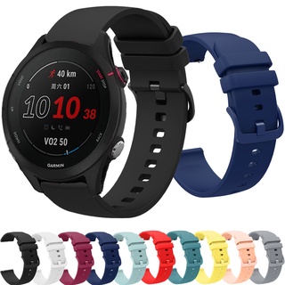 สายนาฬิกาข้อมือซิลิโคน 18 20 22 มม. สําหรับ Garmin Forerunner 255 255m 255s 245 245m Music 158 55 Venu sq 2s 2 Plus