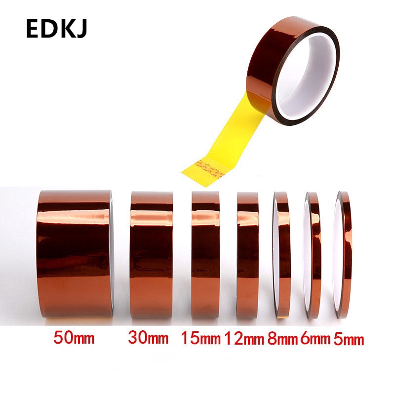 เทปโพลีอิไมด์ ทนความร้อนสูง สีน้ําตาล 5 8 10 12 15 20 25 30 50 มม. x 30 ม. สําหรับงานไฟฟ้า เตาย่าง เคลือบผง 1 ชิ้น