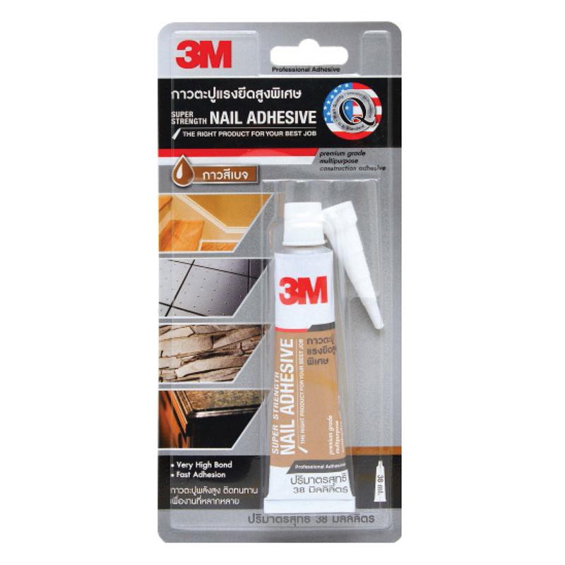 3M กาวตะปูแรงยึดสูงพิเศษ สีเบจ 38 มล. แบบหลอดบีบ