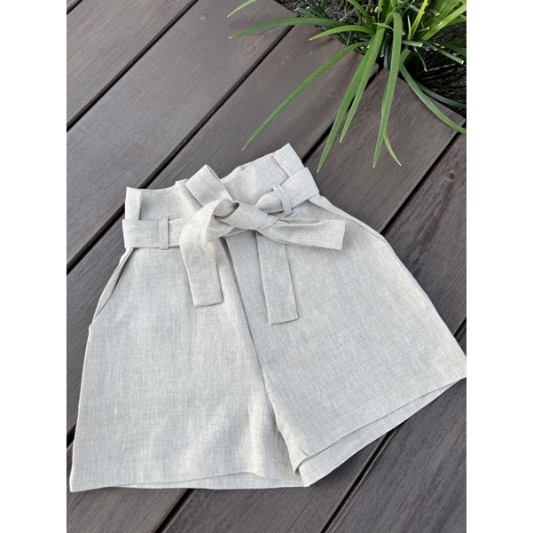 กางเกงลินิน (linen) แท้ 100% ผ้านุ่ม ทรงสวย ใส่สบาย - Prinn Shorts