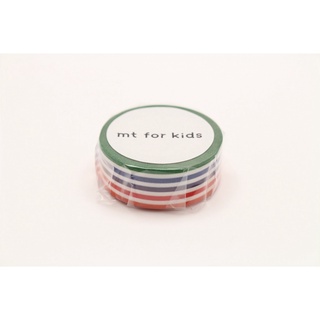 mt masking tape colorful border (MT01KID003) / เทปตกแต่งวาชิ ลาย colorful border แบรนด์ mt masking tape ประเทศญี่ปุ่น