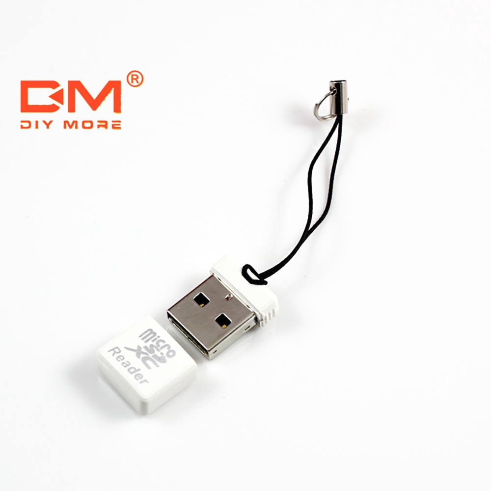 DIYMORE อะแดปเตอร์เครื่องอ่านการ์ดหน่วยความจำมินิ TF ความเร็วสูง USB2.0 Micro SD XC แบบพกพา