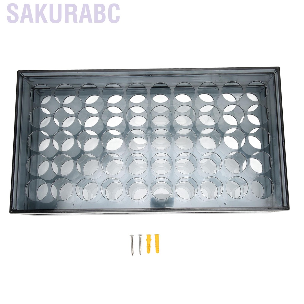 Sakurabc 50 Holes Tattoo Bottle Rack Wall Mounted PC Black Anti Fall ...