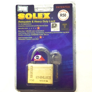 SOLEX กุญแจสายยูโซเล็กซ์ รุ่นR.PREMIUM R50 (50มม. คอสั้น)