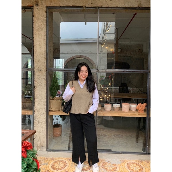 BIGSIZE LINE SLIPPED FLARE PANTS (BIGSIZE_GIARE)