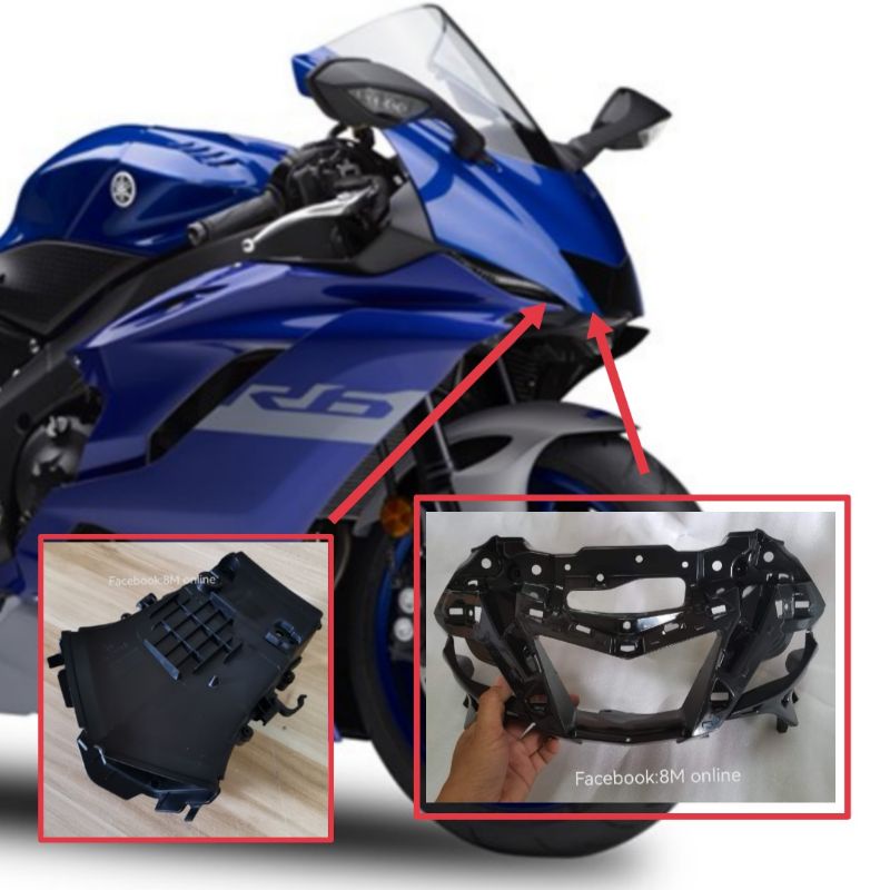 ชองแรมแอร์ yamaha r6 ช่องลม r6 แฟริ่งครอบหน้า yamaha R6 อะไหล่แยกชิ้นช่องลมแฟร์ริ่ง air vent yamaha 