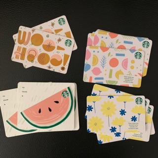 การ์ดสตาร์บัค 2020 june Starbucks card ลายน่ารัก