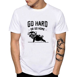 เสื้อยืดลําลอง ผ้าฝ้าย แขนสั้น คอกลม พิมพ์ลาย Go Hard Or Go Home แฟชั่นฤดูร้อน สําหรับผู้ชาย