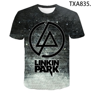 ใหม่ เสื้อยืดลําลอง แขนสั้น พิมพ์ลาย Linkin Park-3D แฟชั่นสตรีท สําหรับผู้ชาย ผู้หญิง