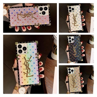 For Vivo Y21 Y33S Y21S V20 SE V21E V21 S1 V17 Pro Y9S Fashion Brand Love Heart Square Phone Case