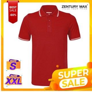 ไซด์ S / XXL : Zentury Max เสื้อโปโลชาย เนื้อผ้า Active Fresh ผ้าเบา ใส่สบาย ไม่ร้อน รีดง่าย รุ่น MKP-1001 สีแดง