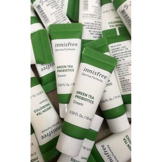 (ของแท้/พร้อมส่ง) Innisfree Derma Formula Green Tea Probiotics Cream หลอดขนาด 10ml.