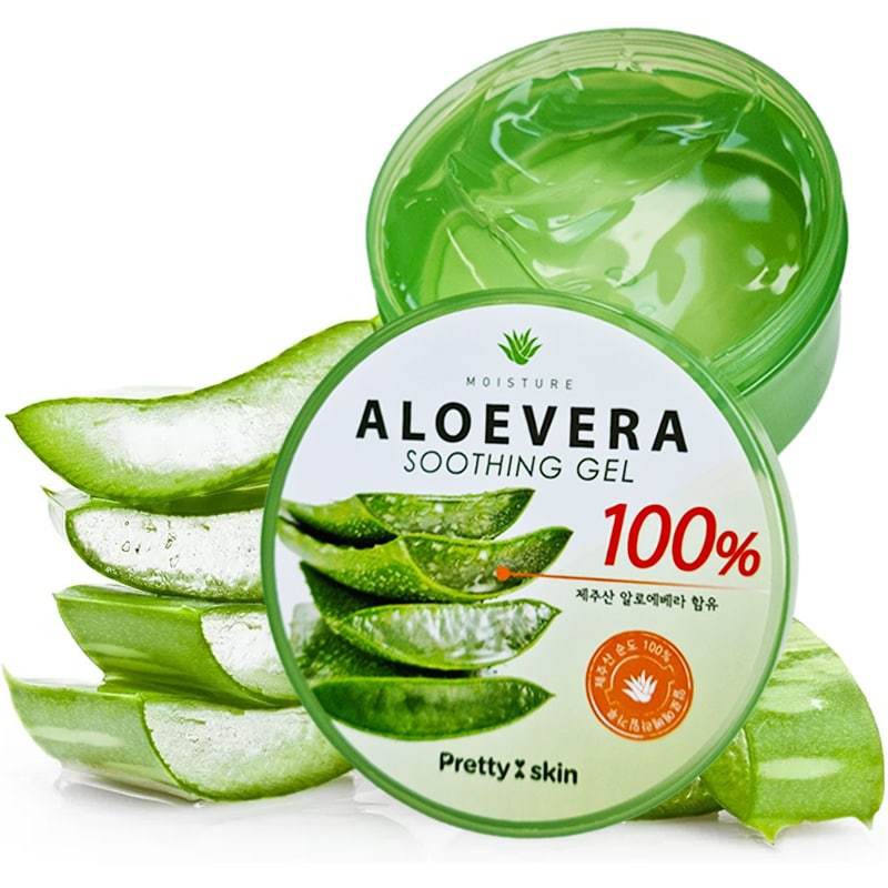 Pretty Skin Aloe Vera Soothing Gel 100% (300 ml.) เจลว่านหางจระเข้นำเข้าจากประเทศเกาหลี