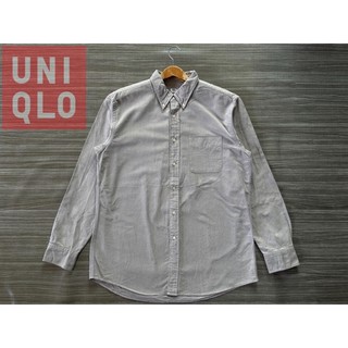 UNIQLO  ผ้า Oxford สีเทา