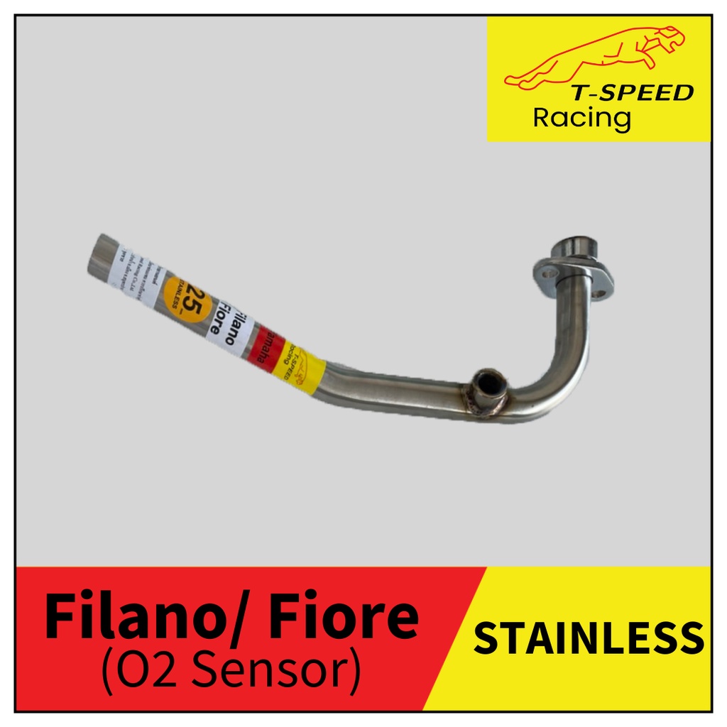 คอท่อ Yamaha Filano/ Fiore (O2 Sensor) สแตนเลส 🔩 Stainless steel แท้ เกรด 304  หนา: 1.2 มิลลิเมตร  ข
