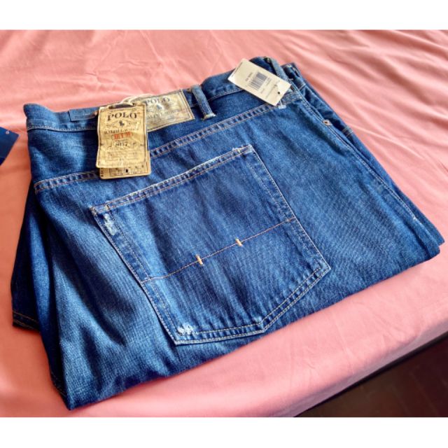 กางเกงยีนส์ ยีนส์ โปโล Jeans POLO RALPH LAUREN รุ่นCLASSIC 867 W56 L32 56x32  หายาก ของใหม่ old stoc