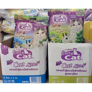 Catty Cat ทรายแมวเต้าหู้ สูตรธรรมชาติ 100% ขนาด 6 ลิตร (BOKDOK)