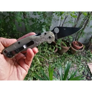 มีดพับ Spyderco Paramilitary 2 รุ่นยอดฮิต ด้าม G10 ใบดำ คมกริบ พร้อมกล่อง