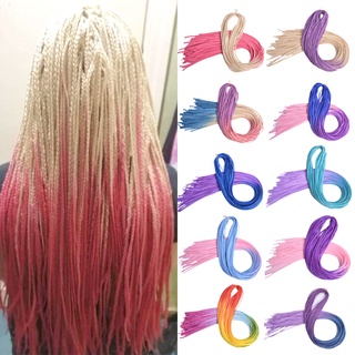 Zizi ถักเปีย กล่องถักโครเชต์ ถักผมมัดผมสังเคราะห์ ต่อผม สีม่วง สีดํา สีแดง สีชมพู ผมถักเปีย