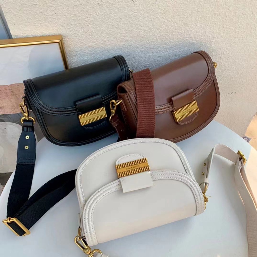 Ready StockCNK Embellished Saddle Bag Women's Shoulder Bag Handbag CK Sling Bag CK2-80781496