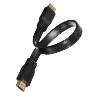 Short HDMI Male to Male Plug Flat Cable for Audio Video HDTV TV PS3