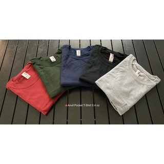 Anvil Pocket T-shirt 5.4 oz  เสื้อคอกลมกระเป๋าหน้า ผ้าหนานุ่ม /  Made in Honduras