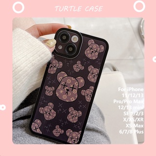 [พร้อมส่ง] เคสโทรศัพท์มือถือแบบใส ลายหมี แมว อายแชโดว์ สําหรับ iPhone 13 14 13 12 11 PROMAX XS XR XSMAX SE2020 6 7 8PLUS MINI