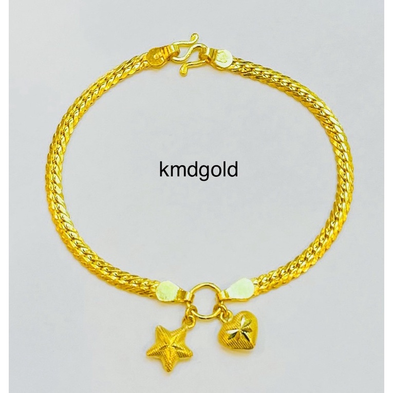 KMDGold สร้อยข้อมือทองแท้1สลึง ลายเลสบิด สินค้าทองแท้  ขายได้จำนำได้ พร้อมใบรับประกัน - รูปที่ 2