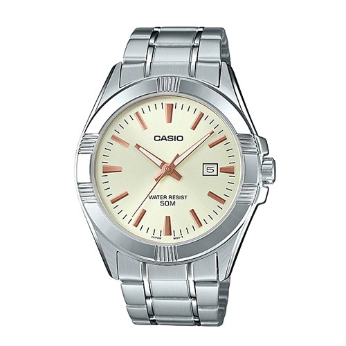 Casio นาฬิกาข้อมือผู้ชาย  สีเงิน สายสแตนเลส รุ่น MTP-1308D,MTP-1308D-9A,MTP-1308D-9AVDF