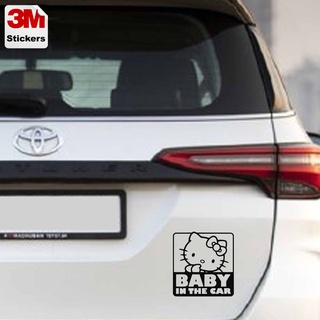 Kitty2 baby in car สติ๊กเกอร์ 3M ลอกออกไม่มีคราบกาว, Removable 3M sticker สติ๊กเกอร์ติดรถยนต์มอเตอร์ไซ