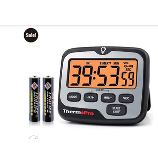 Thermopro TM01 Countdown timer นาฬิกาจับเวลา(เสียงดังมาก) ปรับระดับเสียง เรืองแสง จับเวลาถอยหลังได้ 99ชั่วโมง