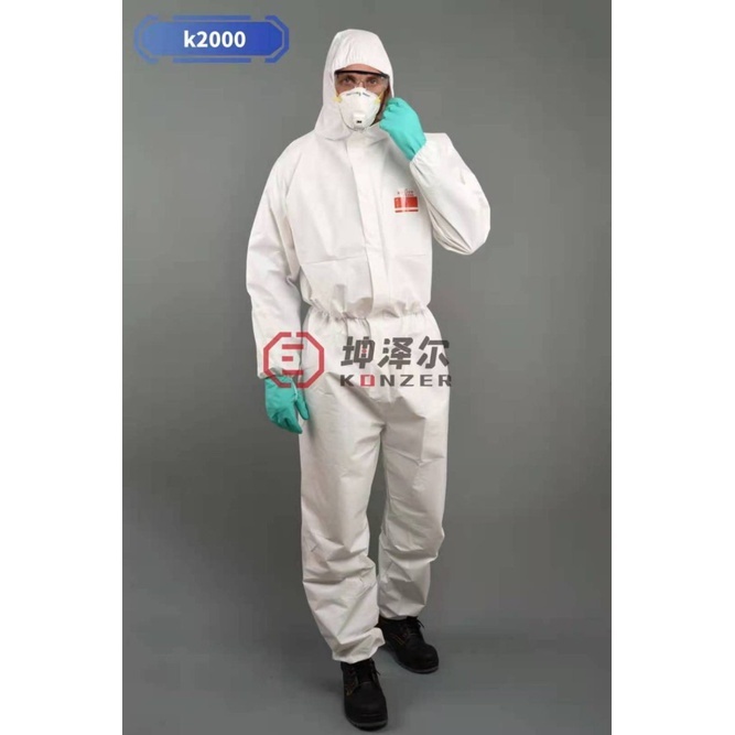 PPE งานแบรนมีของพร้อมส่ง ชุด PPE สีขาว Konzer Series 3000  ขนาด XL