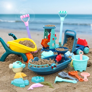 [Hot Product Low Kill] Kids Beach Toy Macaron Set 13pcs Sand Digging Tool Set boys and girls playing in the water Hourglass Play Sand Beach Bucket Beach Toy Set sand dig toys sand digging tool set