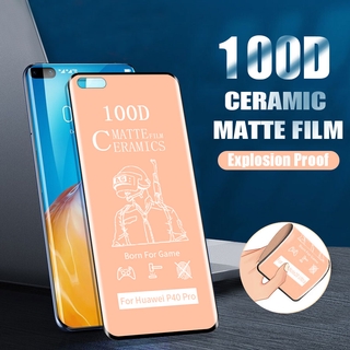 แบบด้าน เต็มหน้าปก ฟิล์มกันรอยหน้าจอสำหรับ Huawei Mate 20 30 Pro P40 P30 Pro