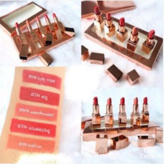 3CE LILY LIP COLOR MINI KIT กล่องทองลิปติกเนื้อแมท กล่องทอง เซต 5 ชิ้น (1.3g*5)