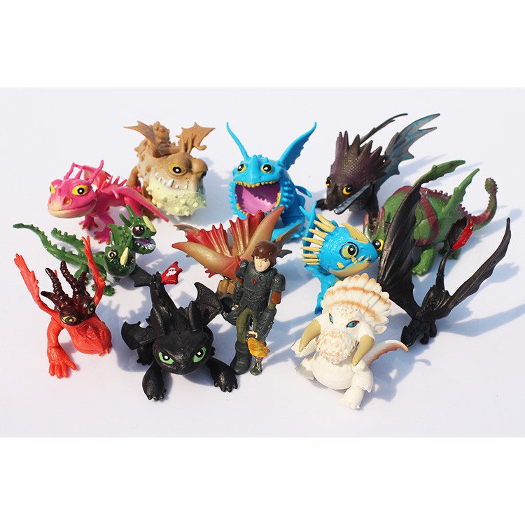 13 ชิ้น/เซ็ต 4-7 ซม. Toothless รุ่น Q Mini PVC Action Figures ของเล่นตุ๊กตาเด็กของขวัญ