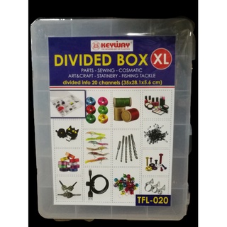 กล่องพลาสติก  DIvided Box ไซค์ XL ใส่ของ อุปกรณ์ อเนกประสงค์ 20 ช่อง พร้อมส่ง