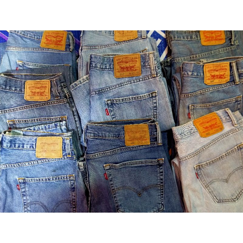Men's jeans กางเกงยีนส์Levi’s(501,505,550,512)สินค้าแบรนด์แท้100%/มือสองUSA/(ขายเฉพาะในไลฟ์เท่านั้น)