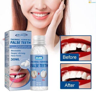 Liluderer Eelhoe พลาสติกยางกัดแต่งหน้าฟันปลอมการปรับเปลี่ยนชั่วคราวบรรจุฟัน Interdental ซ่อมหัก DIY ฮาโลวีนอุปกรณ์บทบาทการเล่นใช้ Liluderer