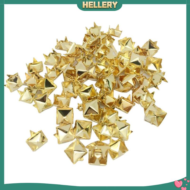 [HELLERY] กระดุมหมุดพีระมิด 100 ชิ้น สําหรับกระเป๋าหนัง รองเท้า DIY ราคา ถูกที่สุด ดีลบีเคเค แกลเลอรีภาพที่ 2