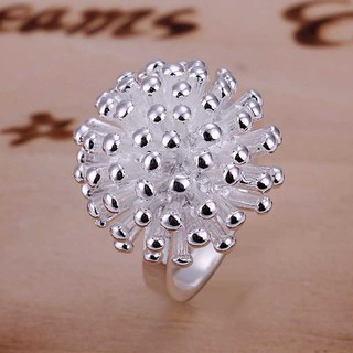 แหวนแฟชั่นยุโรปและอเมริกายี่ห้อ S925 Silver Fireworks Ring ราคาต่ำหลายขนาด de2-4608