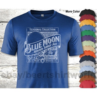 พร้อมส่ง เสื้อยืดแขนสั้น คอกลม ผ้าฝ้าย 100% พิมพ์ลายโลโก้ Moon Beer หลากสี แฟชั่นฤดูร้อน สําหรับผู้ชายS-5XL