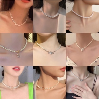 สร้อยคอมุกแบบต่างๆ สร้อยคอมุกเดี่ยว สร้อยคอมุกหลายชั้นพร้อมเ…