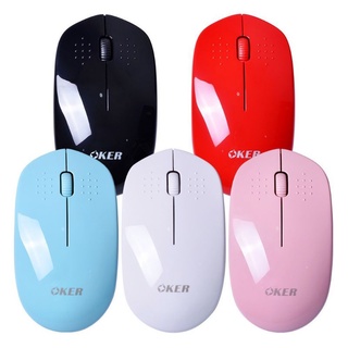 🌟พร้อมส่ง🌟เมาส์ไร้สาย ไร้เสียง OKER M681 2.4GHz WRIELESS แถมถ่าน 1 ก้อน