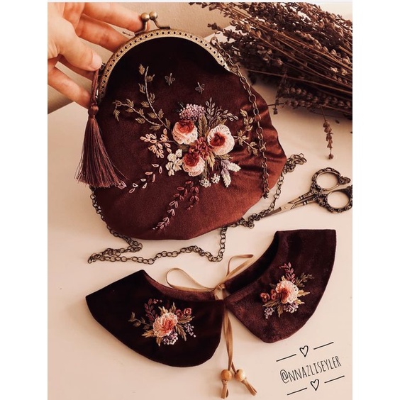 DIY ชุดปักแฮนด์เมด Luxury Handbags - ชุดวัสดุเพื่อทํากระเป๋าของตัวเอง - Nana Handmade Shop - โครงกระ