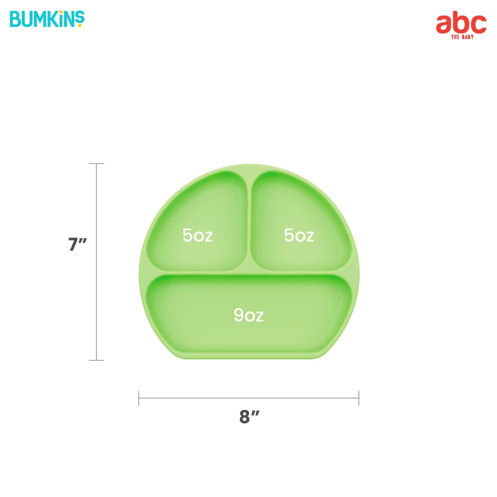 Bumkins จานข้าวเด็ก ซิลิโคน ดูดโต๊ะได้ Silicone Grip Dish รูปที่ 9